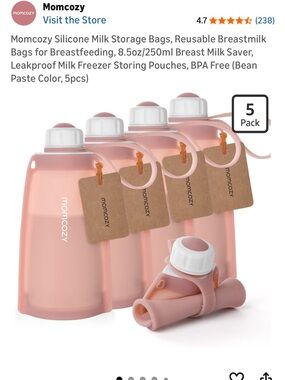Momcozy Reusable Silicone Milk Storage Bags -25 total